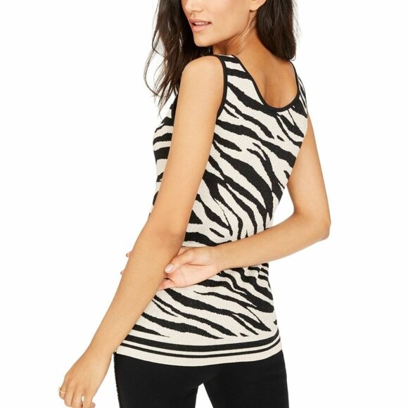 INC Beige Metallic Sleeveless Scoop Neck Tank Top - Picture 2 of 8